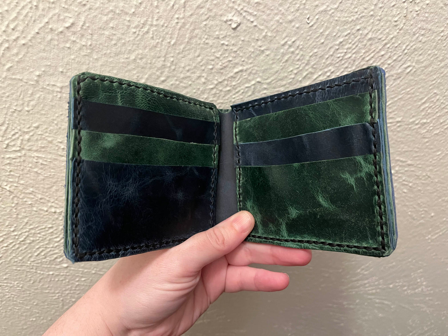 Oceanwood Bifold - Blue Ocean & Forest Green