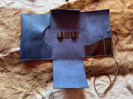 Blue Tobacco Pipe Pouch